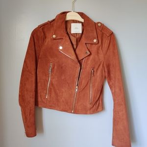 Genuine Leather / Suede Moto Jacket